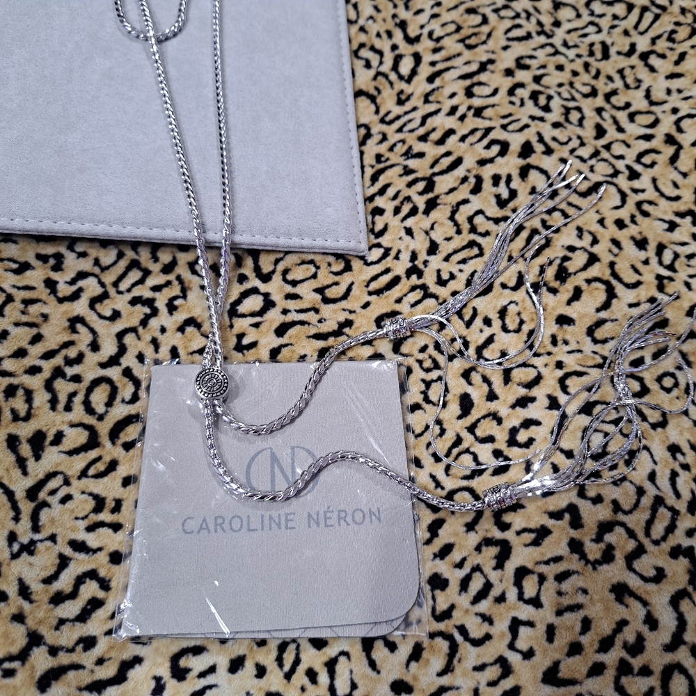 🌈CAROLINE NÉRON NECKLACE 92.5 (silver + Clear Quarts)